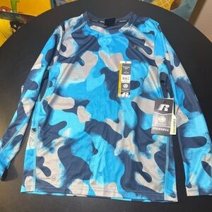 Russell Athletic Blue and Gray Camouflage Shirt